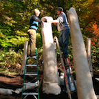 Brian and I fill Bill's namesake tree